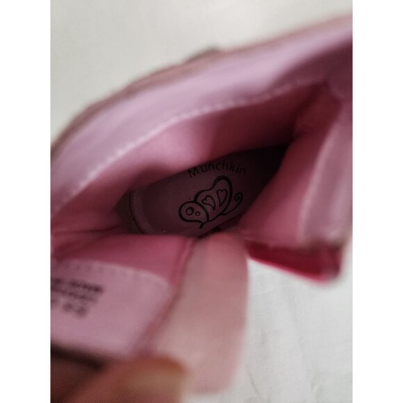 Munchkin Kids Girls Pink Peek A Boo Pink Snow Winter Ankle Boots Size 7W - Picture 7 of 8